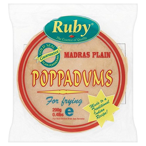 Ruby-Plain Madras Poppadums 200g von RUBY
