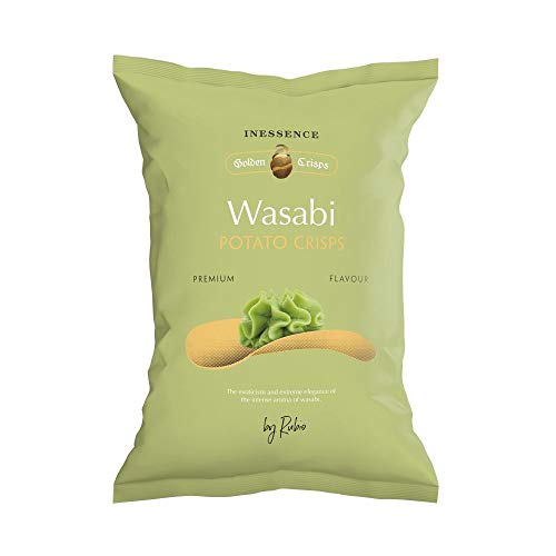 3x Rubio Chips, Wasabi Chips, Scharfe Chips, Glutenfrei, Vegan, Großpackung, Spanische Kartoffelchips, Chipstüten, Snack, 125 g von Rubio