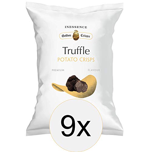 9x Rubio Chips, Trüffel Chips, Vegan, Glutenfrei, Großpackung, Spanische Kartoffelchips Tüten, Chipstüten, Snack, 125 g von Rubio