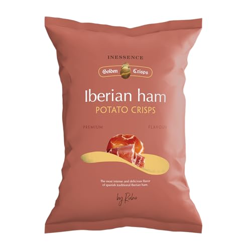 Rubio Snacks, Chips mit iberischem Schinken Aroma, kleine Tüte, glutenfrei, vegan aus Spanien, 45 g von Rubio