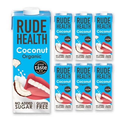 Rude Health 6 x 1 Liter Bio Kokosnussdrink, 100% natürliches Bio Getränk, laktosefrei, milchfrei und glutenfrei, ohne Zuckerzusatz, preisgekrönt, gesund und vegan, 100% recycelbare Verpackung Rude Health 6 x 1 Liter Bio Kokosnussdrink, 100% natürliches Bio Getränk, laktosefrei, milchfrei und glutenfrei, ohne Zuckerzusatz, preisgekrönt, gesund und vegan, 100% recycelbare Verpackung von Rude Health