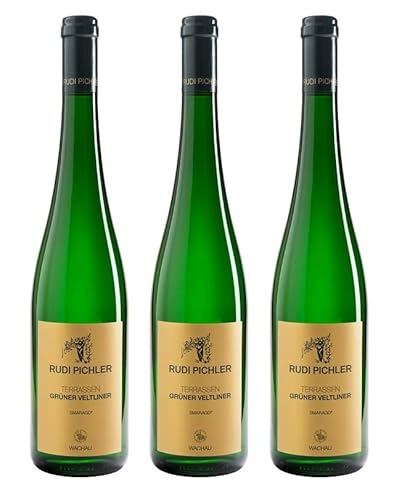 3x 0,75l - 2023er - Rudi Pichler - Grüner Veltliner - Terrassen - Smaragd - Wachau - Österreich - Weißwein trocken von Rudi Pichler