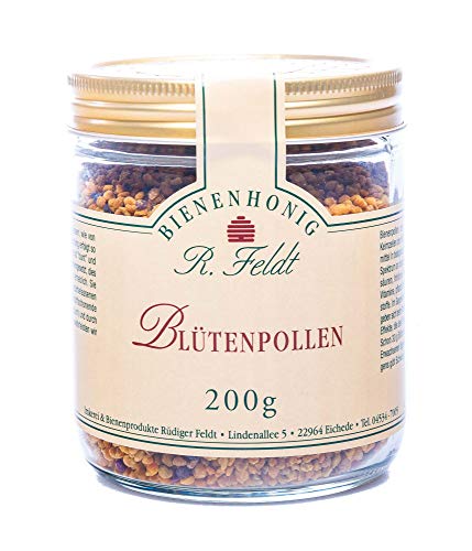 Blütenpollen, 200 Gramm, getrocknete Bienenpollen aus Spanien, ohne Zusatzstoffe, ohne Geschmacksverstärker Blütenpollen, 200 Gramm, getrocknete Bienenpollen aus Spanien, ohne Zusatzstoffe, ohne Geschmacksverstärker von Feldt Honig
