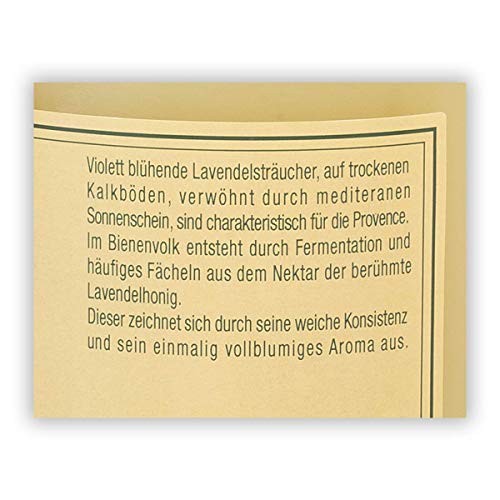 Lavendel Honig, 500 Gramm cremig, Premiumqualität aus der Provence, ohne Zusatzstoffe, ohne Geschmacksverstärker - Bremer Gewürzhandel Lavendel Honig, 500 Gramm cremig, Premiumqualität aus der Provence, ohne Zusatzstoffe, ohne Geschmacksverstärker - Bremer Gewürzhandel von Jlwiy