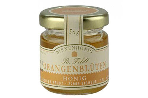 Orangenblüten-Honig, Spanien, goldfarben, flüssig, lieblich, Portionsglas, 50g von Rüdiger Feldt Imkerei + Bienenprodukte