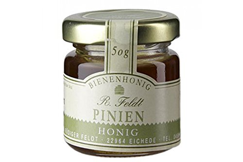 Pinien-Honig, Ägäis, dunkel, mild-würziger Kieferwaldhonig, Portionsglas, 50g von Rüdiger Feldt Imkerei + Bienenprodukte