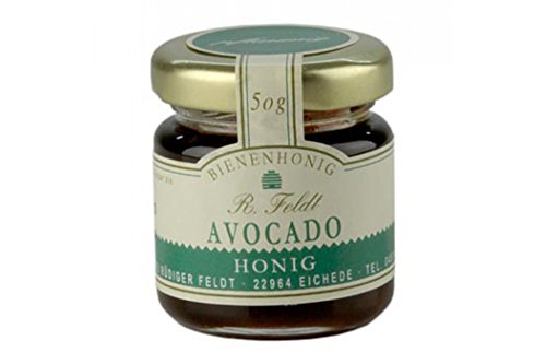 Avocado-Honig, Mexiko, dunkel, flüssig, leichtes Pflaumenaroma, Portionsglas, 50g Avocado-Honig, Mexiko, dunkel, flüssig, leichtes Pflaumenaroma, Portionsglas, 50g von Rüdiger Feldt Imkerei
