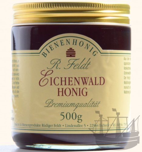 Rüdiger Feldt Imkerei Eichenwald Honig, Reiner Korkeichenwald Schwarz, Kalt Geschleudert, 500G , 500 G (1Er Pack) Rüdiger Feldt Imkerei Eichenwald Honig, Reiner Korkeichenwald Schwarz, Kalt Geschleudert, 500G , 500 G (1Er Pack) von Rüdiger Feldt Imkerei