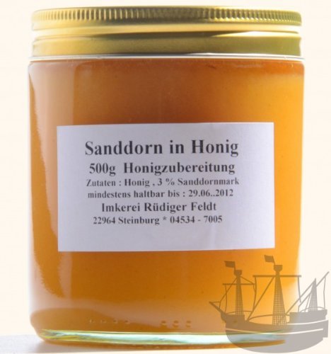 Sanddorn in Honig, Norddeutsche Spezialität, 500g Sanddorn in Honig, Norddeutsche Spezialität, 500g von Rüdiger Feldt Imkerei