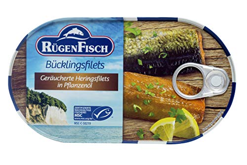 Rügen Fisch Bücklingsfilet in Öl, 19er Pack (19 x 200 g) von Rügen Fisch