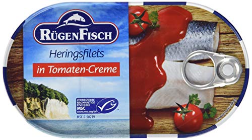 Rügen Fisch Heringsfilet Tomatencreme, 19er Pack (19 x 200 g Dose) von Rügen Fisch