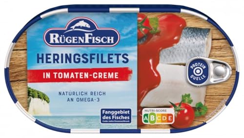 Rügenfisch Heringsfilet in Tomaten Creme, 200g von Rügen Fisch