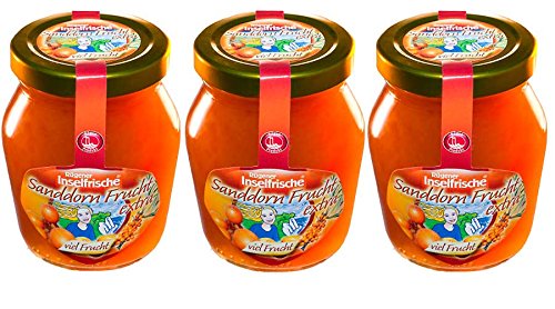 3 Gläser Rügener Inselfrische Sanddorn Fruchtaufstrich pur mit extra viel Frucht, 220 g 3 Gläser Rügener Inselfrische Sanddorn Fruchtaufstrich pur mit extra viel Frucht, 220 g von Rügener Inselfrische