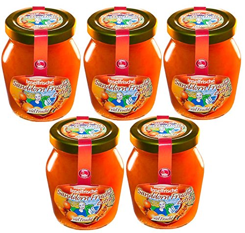 5 Gläser Rügener Inselfrische Sanddorn Fruchtaufstrich pur mit extra viel Frucht, 220 g 5 Gläser Rügener Inselfrische Sanddorn Fruchtaufstrich pur mit extra viel Frucht, 220 g von Rügener Inselfrische