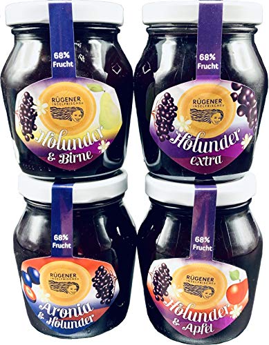 Rügener Inselfrische 4 Sorten Holunder Fruchtaufstrich mit extra viel Frucht Rügener Inselfrische 4 Sorten Holunder Fruchtaufstrich mit extra viel Frucht von Rügener Inselfrische
