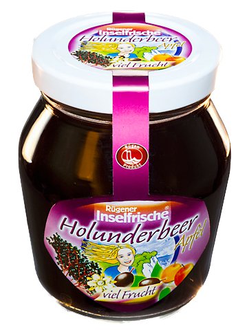 Rügener Inselfrische Holunderbeer Fruchtaufstrich mit extra viel Frucht und Apfel, 220g Rügener Inselfrische Holunderbeer Fruchtaufstrich mit extra viel Frucht und Apfel, 220g von Rügener Inselfrische