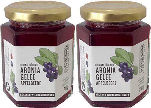 2 Gläser Original Rügener Aronia Gelee von Rügener Wildsammlungen