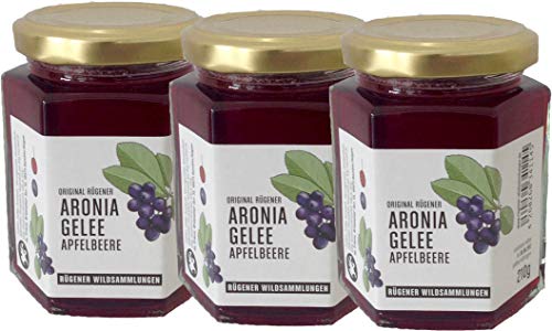 3 Gläser Original Rügener Aronia Gelee von Rügener Wildsammlungen