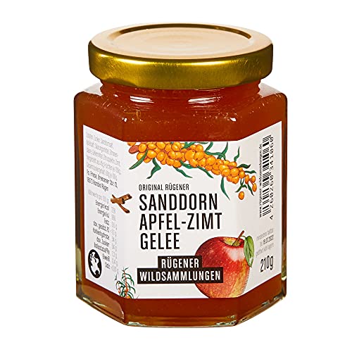 Original Rügener Sanddorn-Apfel-Zimt-Gelee, vegan von Rügener Wildsammlungen