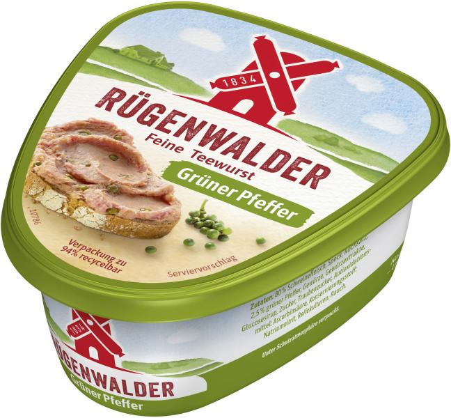 Rügenwalder Mühle Feine Teewurst grüner Pfeffer von Rügenwalder Mühle