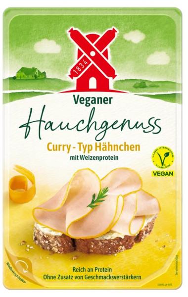Rügenwalder Mühle Veganer Hauchschnitt Curry - Typ Hähnchen Rügenwalder Mühle Veganer Hauchschnitt Curry - Typ Hähnchen von Rügenwalder Mühle