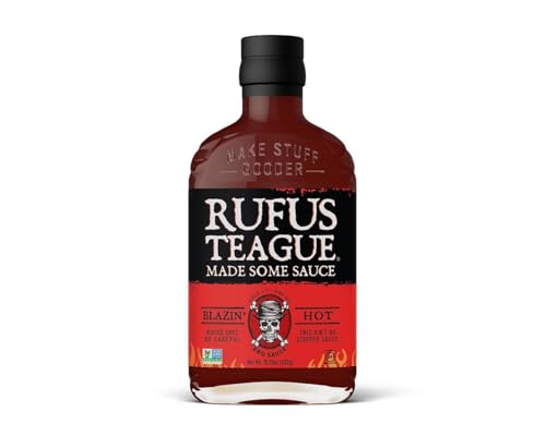 RUFUS TEAGUE Blazin' Hot BBQ-Sauce (432 g), Feurig scharfe Grillsoße aus Kansas City, Ideal für Barbecue & Grillabende, glutenfrei und ohne GMOs/GVOs RUFUS TEAGUE Blazin' Hot BBQ-Sauce (432 g), Feurig scharfe Grillsoße aus Kansas City, Ideal für Barbecue & Grillabende, glutenfrei und ohne GMOs/GVOs von Rufus Teague