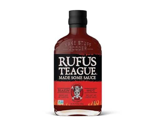 Rufus Teague Blazin' Hot BBQ Sauce (432 g) - sehr scharfe Barbecue Sauce aus Kansas City - glutenfrei & Non-GMO von Rufus Teague