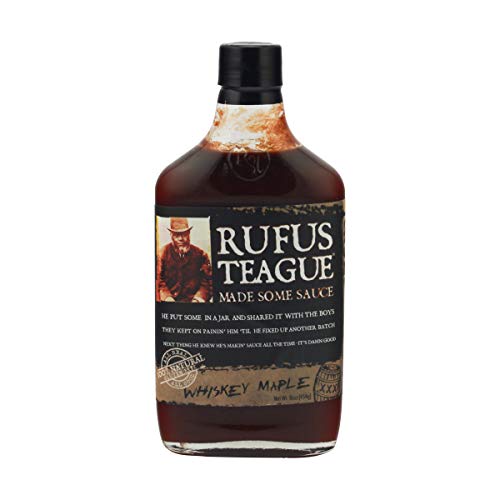 Rufus Teague Whiskey Maple BBQ Sauce (432 g) - Barbecue Sauce mit feinem Ahornsirup und Bourbon-Whiskey - glutenfrei & Non-GMO von Rufus Teague