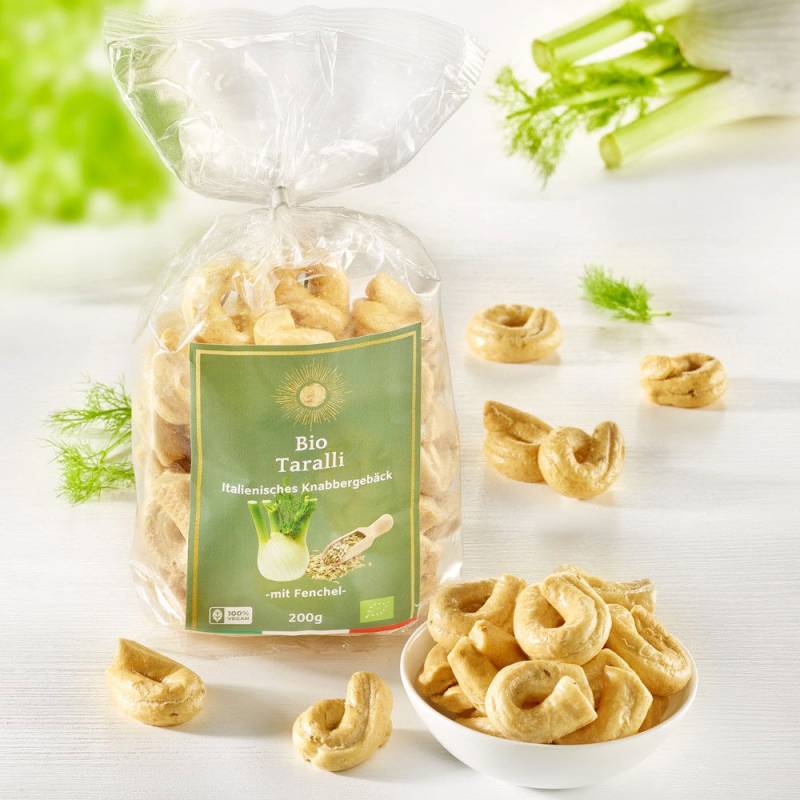 Italienisches Knabbergebäck Taralli mit Fenchel Bio von RUGER Bio Feinkost