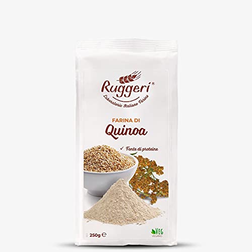 Sparangebot 10X250g Quinoa Mehl Ruggeri fein gemahlen zum Backen und Kochen Vegan + Glutenfrei von Ruggeri