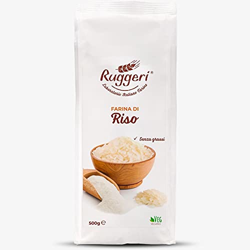 Ruggeri farina di riso Reismehl aus Italien 10x 500gr | Premium Reis | Glutenfrei | Vegan | Ballaststoffreich | Brotbackmischung | Glutenfreies Mehl | Rice von Ruggeri