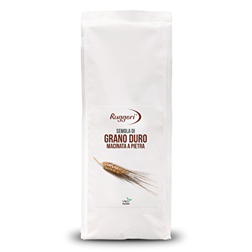 Ruggeri italienischer Semola di grano duro - Hartweizengries fein für Brot, Pizza, Pasta oder Focaccia pane integrale 2x500gr Ruggeri italienischer Semola di grano duro - Hartweizengries fein für Brot, Pizza, Pasta oder Focaccia pane integrale 2x500gr von Ruggeri