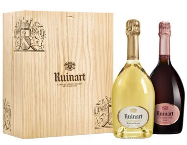 Champagne Ruinart, Coffret Duo 2 bouteilles en caisse Bois - 2x75cl von Ruinart