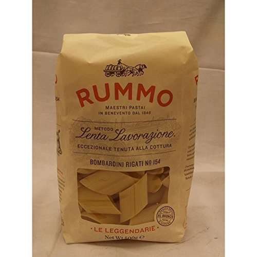 Rummo Lenta Lavorazione Bombardini Rigati No.154 500g Packung (große Rundnudeln) von Rummo