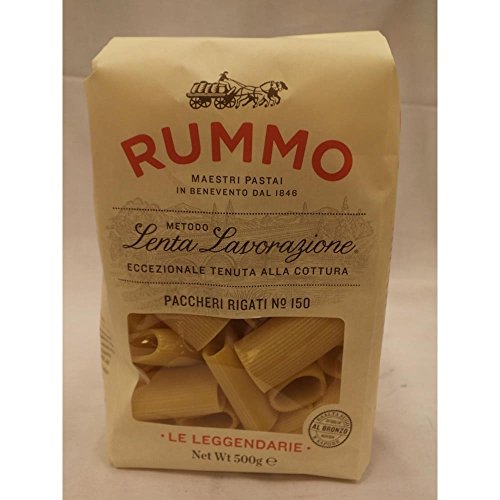 Rummo Lenta Lavorazione Paccheri Rigati No.150 500g Packung (große Rundnudeln) von Rummo