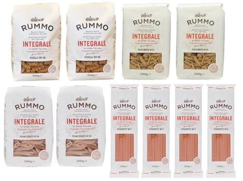 10er-Pack TESTPAKET Rummo Pasta Integrale,4 verschiedene Sorten Vollkornnudeln Nudeln Vollkorn Italienische Pasta 500g von Rummo