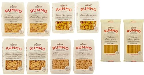 10er-Pack Testpaket Rummo Pasta Maccheroncelli - Farfalle - Conchiglie Rigate - Lumachine - Tripoline ,Italienische Nudeln aus Hartweizengrieß,Italienische Pasta 500g 10er-Pack Testpaket Rummo Pasta Maccheroncelli - Farfalle - Conchiglie Rigate - Lumachine - Tripoline ,Italienische Nudeln aus Hartweizengrieß,Italienische Pasta 500g von Rummo