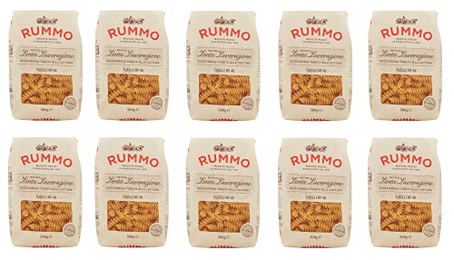 10x Rummo Fusilli N°48 Pasta Lenta Lavorazione Teigwaren aus Hartweizengrieß Bronze-Zeichnung 500g von Rummo