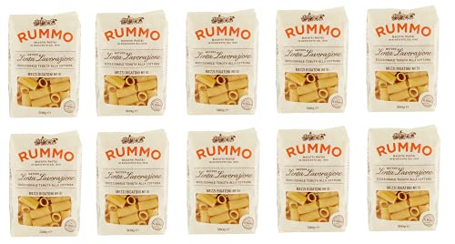 10x Rummo Mezzi Rigatoni N°51 Pasta Lenta Lavorazione Teigwaren aus Hartweizengrieß Bronze-Zeichnung 500g 10x Rummo Mezzi Rigatoni N°51 Pasta Lenta Lavorazione Teigwaren aus Hartweizengrieß Bronze-Zeichnung 500g von Rummo