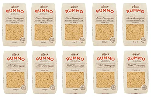 10x Rummo Stelline N°22 Pasta Lenta Lavorazione Teigwaren aus Hartweizengrieß Bronze-Zeichnung 500g 10x Rummo Stelline N°22 Pasta Lenta Lavorazione Teigwaren aus Hartweizengrieß Bronze-Zeichnung 500g von Rummo
