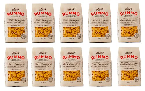 10x Rummo Tubetti Zita N°31 Pasta Lenta Lavorazione Teigwaren aus Hartweizengrieß Bronze-Zeichnung 500g von Rummo