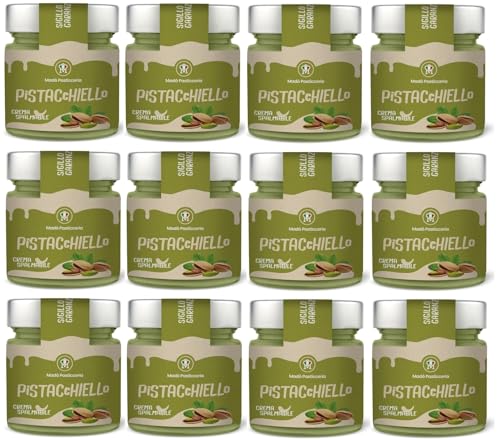 12er-Pack MADÒ PASTICCERIA Pistacchiello,Crema al Pistacchio Spalmabile Artigianale,Handwerkliche Streichfähige Creme mit Pistaziengeschmack 200g Glas 12er-Pack MADÒ PASTICCERIA Pistacchiello,Crema al Pistacchio Spalmabile Artigianale,Handwerkliche Streichfähige Creme mit Pistaziengeschmack 200g Glas von Rummo