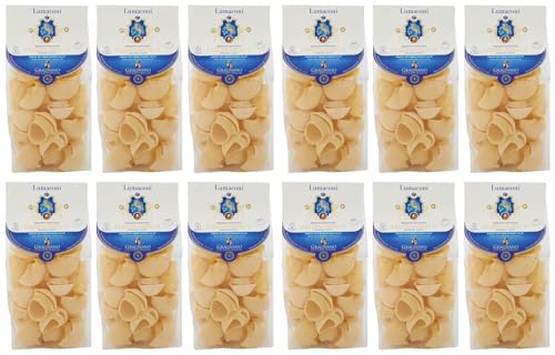 12er-Pack Pastificio Ferdinando II Lumaconi Pasta di Gragnano I.G.P.,Nudeln aus Hartweizengrieß 500g von Rummo