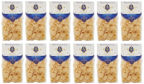 12er-Pack Pastificio Ferdinando II Mezzi Paccheri Lisci Pasta di Gragnano I.G.P.,Nudeln aus Hartweizengrieß 500g von Rummo