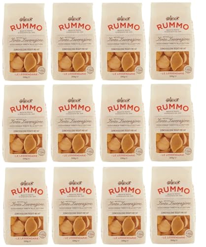 12er-Pack Rummo Pasta Conchiglioni Rigati N°147,Italienische Nudeln aus Hartweizengrieß,Italienische Pasta 500g von Rummo