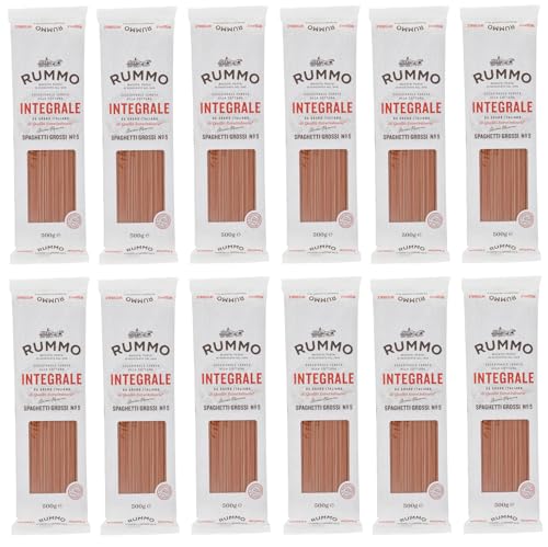 12er-Pack Rummo Pasta Integrale Spaghetti Grossi N°5,Vollkornnudeln Nudeln Vollkorn Italienische Pasta 500g von Rummo