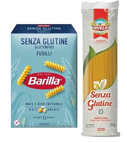 12er-Pack Testpaket Pasta Barilla Fusilli Divella Spaghetti Senza Glutine,Glutenfreie Nudeln Italienische Pasta 400g 12er-Pack Testpaket Pasta Barilla Fusilli Divella Spaghetti Senza Glutine,Glutenfreie Nudeln Italienische Pasta 400g von Rummo