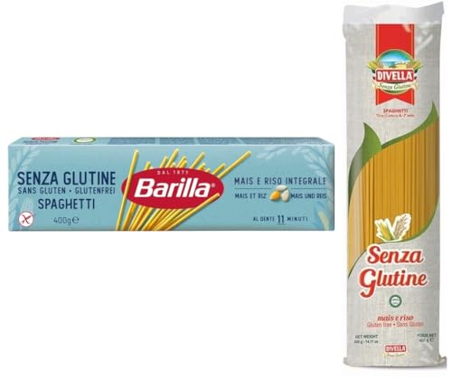 12er-Pack Testpaket Pasta Spaghetti Barilla Divella Senza Glutine, Glutenfreie Nudeln Italienische Pasta 400g von Rummo