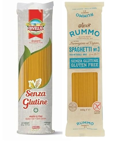 12er-Pack Testpaket Rummo Divella Pasta Spaghetti Senza Glutine, Glutenfreie Nudeln Italienische Pasta 400g von Rummo