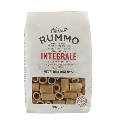16er-Pack Rummo Pasta Integrale Mezzi Rigatoni N°51,Vollkornnudeln Nudeln Vollkorn Italienische Pasta 500g von Rummo